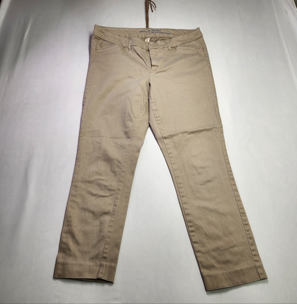 ⭐️GAP Khakis Skinny Stretch Chino Pants Tan Beige 10R Like New Workwear Preppy